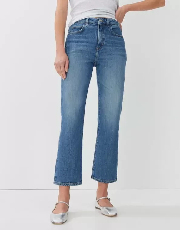 Cropped Flared Jeans Ciflare Mid Rise Aus Bci Cotton Mix>SOMEDAY Fashion