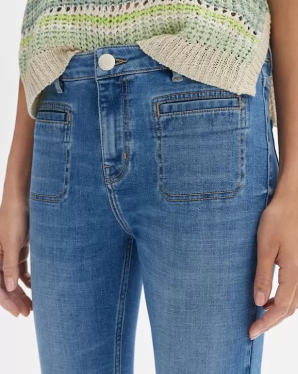 Kick Flared Jeans Edmea French Mid Rise Aus Bci Cotton>OPUS Fashion Online