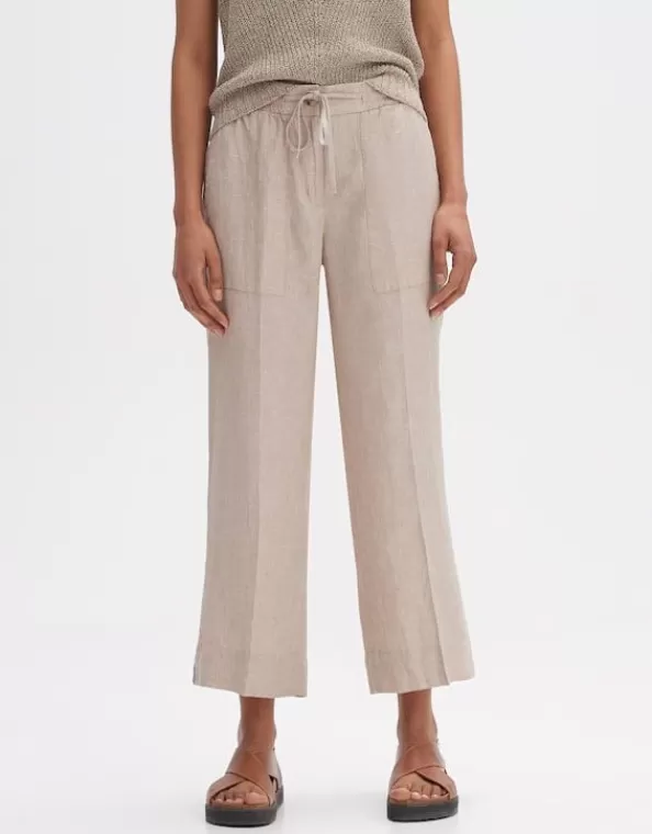 Leinenhose Madeka Fresh Wide Cropped Mit Gummibund>OPUS Fashion Cheap