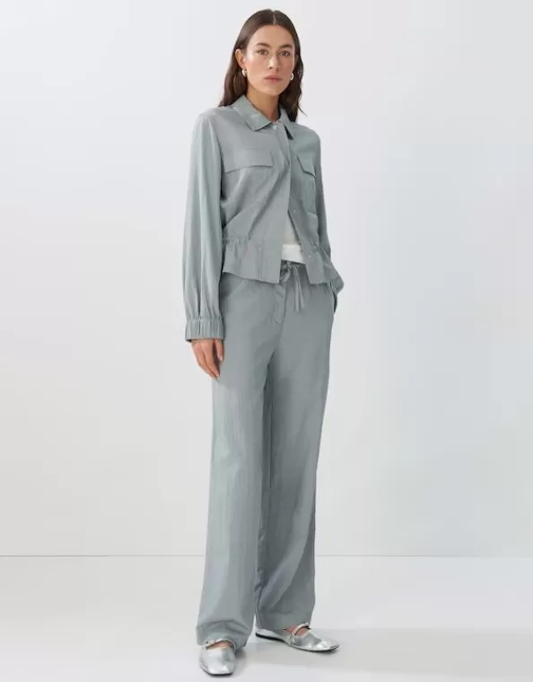 Lssige Hose Capara Wide Aus Strukturiertem Viskose Mix>SOMEDAY Store