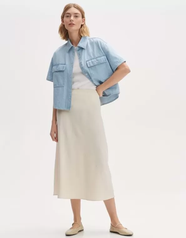 Satinrock Runi A-Linie In Crash Optik>OPUS Fashion Store