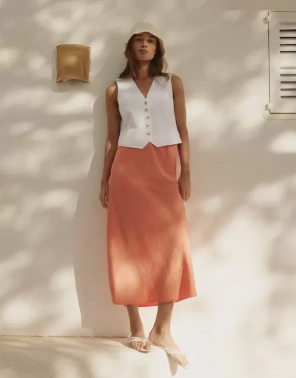 Satinrock Runi A-Linie In Crash Optik>OPUS Fashion Fashion