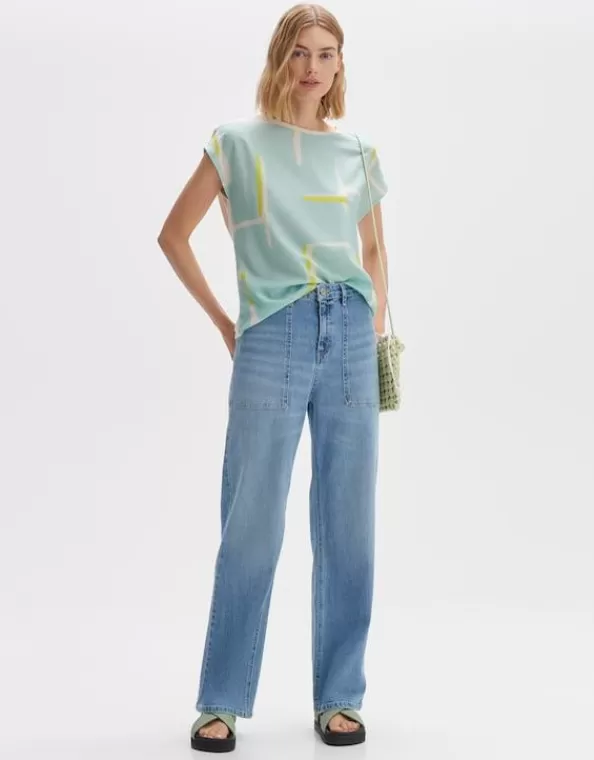 Shirt Sisbo Print Regular Aus Material Mix>OPUS Fashion Store