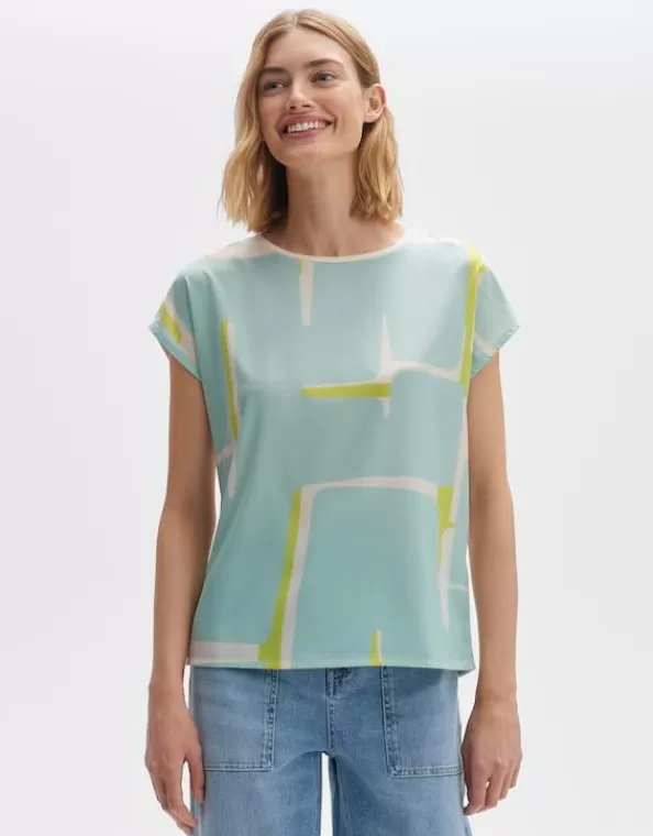 Shirt Sisbo Print Regular Aus Material Mix>OPUS Fashion Store