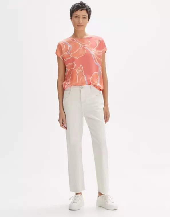 Shirt Stini Print Regular Aus Material Mix>OPUS Fashion Clearance