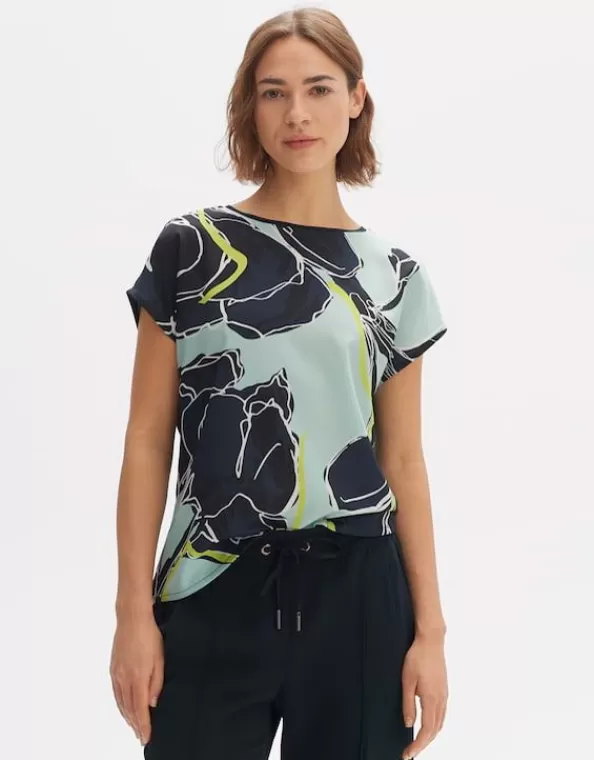 Shirt Stini Print Regular Aus Material Mix>OPUS Fashion Cheap