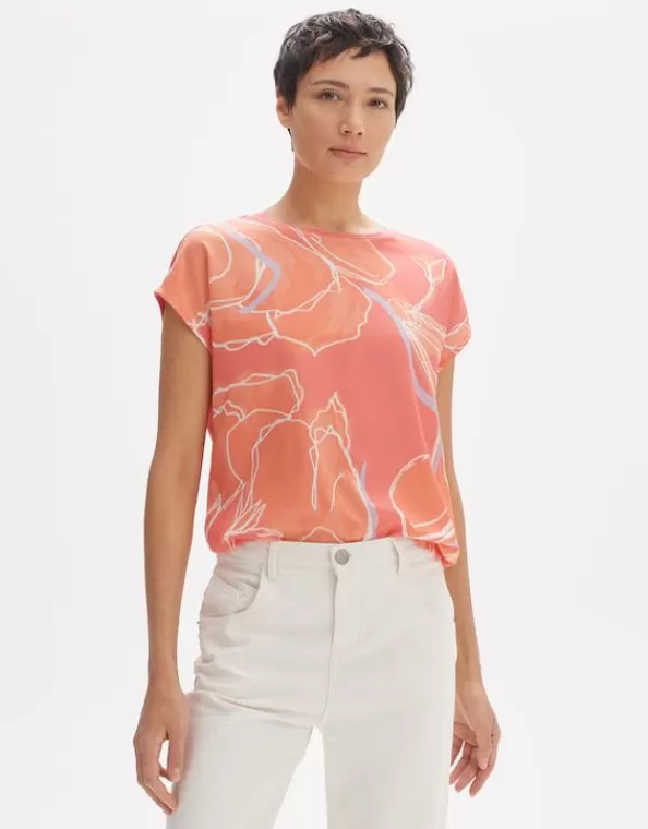 Shirt Stini Print Regular Aus Material Mix>OPUS Fashion Clearance