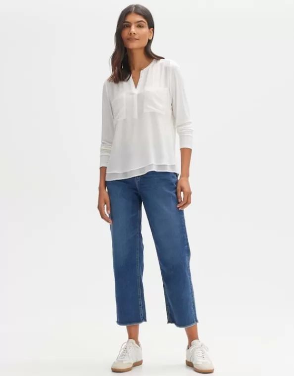 Shirtbluse Forano Regular Aus Material Mix>OPUS Fashion Outlet