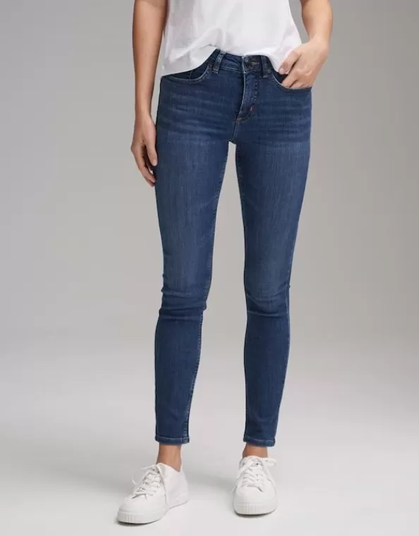 Skinny Jeans Elma Strong Blue Low Rise Aus Stretchigem Bci Cotton Mix>OPUS Fashion Shop