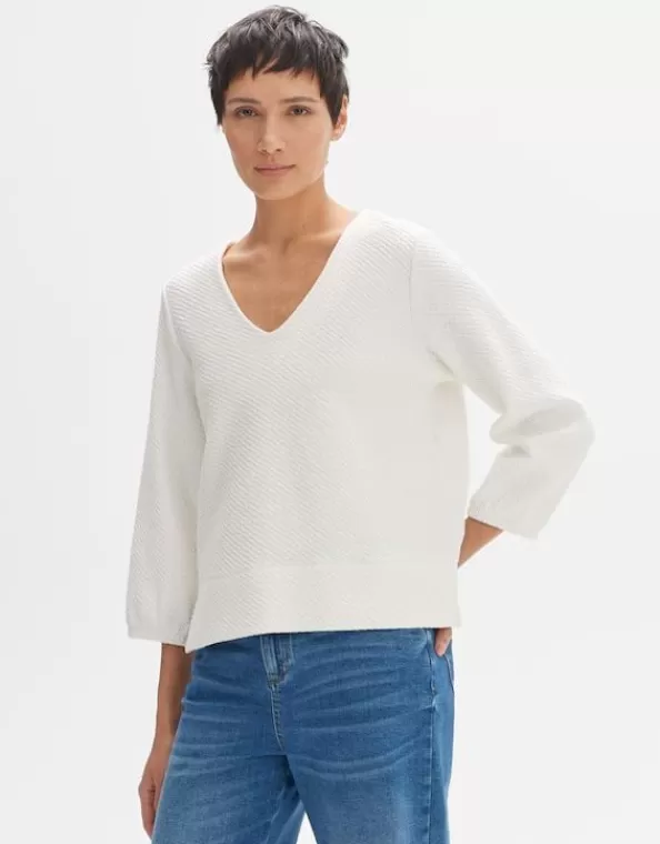 Strukturierter Sweater Gelmi Loose Aus Bci Cotton Mix>OPUS Fashion Cheap